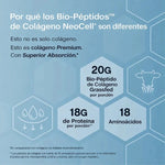 Colágeno Bio-Péptidos (hidrolizado) Grassfed de Absorción Superior 20 gr. + Proteína 18 gr. | Polvo sin sabor