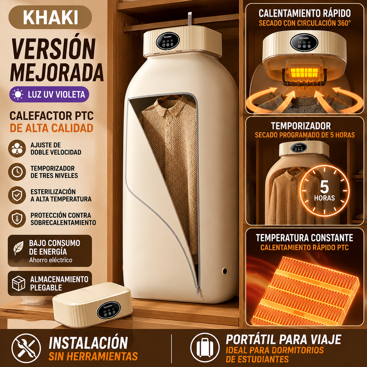 Secador de Ropa Portátil