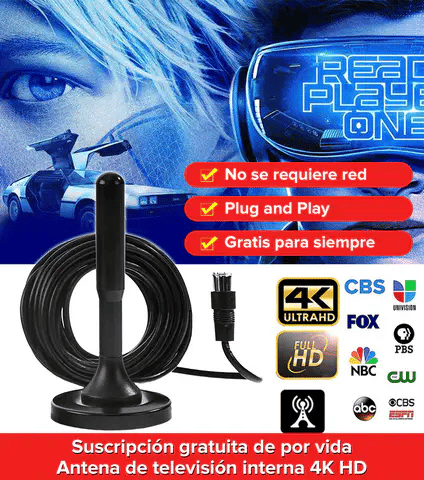 Antena UltraHD Señal Clara Hogar